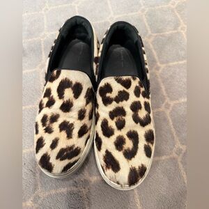 Celine 38 Leopard Print Slip-On Sneakers